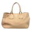 Image 3 : Prada Cream Pebbled Leather Tote Shoulder Bag