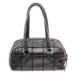 Chanel Black Caviar Leather Chocolate Bar Shoulder Bag