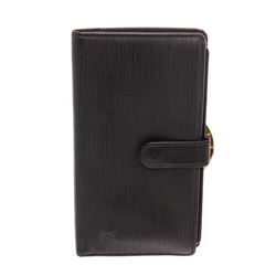 Louis Vuitton Black Epi Leather Long French Purse Wallet