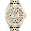 Image 1 : Rolex Ladies 2 Tone 14K MOP Ruby & Pyramid Diamond Datejust Wriswatch
