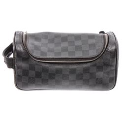 Louis Vuitton Damier Graphite Canvas Leather Toiletry Pouch Bag
