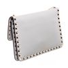 Image 3 : Valentino Gray Leather Rockstud Wallet On Chain Bag