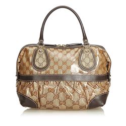 Gucci Brown Medium Guccissima Crystal Mix Handbag