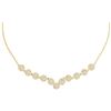 Image 1 : 1 & 7/8 CTW Princess Diamond Cluster Luxury Necklace 14kt Yellow Gold - REF-167K9R