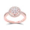 Image 1 : 1/2 CTW Round Diamond Circle Cluster Ring 10kt Rose Gold - REF-27Y5X