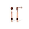 Image 1 : Genuine 4.25 ctw Garnet Earrings 14KT Rose Gold - REF-54P6H