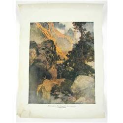 Maxfield Parrish Print, Bellerophon