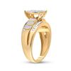 Image 3 : 1 CTW Round Diamond Cluster Bridal Wedding Engagement Ring 10kt Yellow Gold - REF-57W3F
