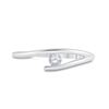 Image 2 : 1/10 CTW Round Diamond Solitaire Promise Bridal Ring 10kt White Gold - REF-11X9T