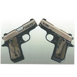 Kimber Micro 9mm3 TanBlack E ngraved MO Grips