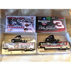 2 X DALE EARNHARDT MODEL STOCK CARS HAULER TRUCKS