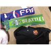 Image 1 : NEW BARCELONA SOCCER SHIRT, FRANCE, AND SOUNDERS SOCCER SCARVES