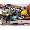 Image 2 : BOX OF PAINT ROLLERS, CAULKING GUN, TAPE DECK