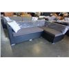 Image 8 : BRAND NEW RATTAN PATIO L SHAPE SECTIONAL 89"x57" W/ ALUMINUM FRAME, DARK GREY CUSHIONS AND 1 THROW P