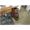 Image 8 : ANTIQUE OAK SINGER TREADLE BASED SEWING MACHINE