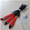 Image 1 : 3 NEW STAINLESS RED HANDLE WRAP THROWING KNIVES
