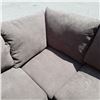 Image 8 : FLOOR MODEL MODERN 4 PIECE FABRIC SECTIONAL SOFA W/ PILLOW BACKS - RETAIL $3199