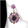 Image 2 : Natural  Black Opal, Rhodolite Garnet & Sapphire