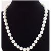 Image 1 : Natural White Jade Necklace - 12 mm