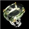 Image 1 : Natural Green Tea Amethyst 33 Carats Ring