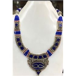 Tibet Natural Stone Tribal Queen Royal Necklace