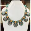 Image 1 : Tibet Hand Made Turquoise & Coral Necklace