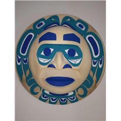 West Coast Native Blue Moon Mask with Eagle Spirit