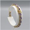 Image 2 : Sparkling 9.08 Ct Amethyst Diamond 18 Kt  Bracelet