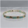 Image 2 : Navajo 18.3 Ct Natural Turquoise Inlay Bracelet