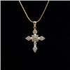 Image 2 : AMAZING14 KT STAMPED GOLD PLATED CROSS PENDANT