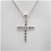 Image 2 : AMAZING 12.50 CT SWISS BLUE TOPAZ CROSS PENDANT