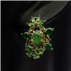 Image 2 : Natural Unheated Green Tsavorite Garnet Earrings