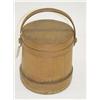 Image 1 : 19TH CENT. BANDED WOODEN FIRKIN W/ BAIL