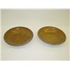Image 1 : (2) 19TH CENT. REDWARE MILK PANS W/ GLA