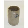 Image 2 : 8 1/2 CYLINDRICAL STONEWARE JAR W/ 3 C