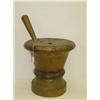 Image 1 : 19TH CENT. COPPER & WOOD MORTAR & PESTL