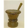 Image 2 : 19TH CENT. COPPER & WOOD MORTAR & PESTL
