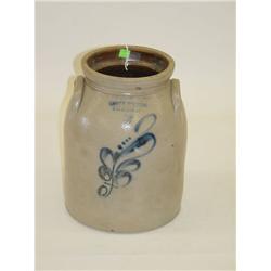 UNDERWOOD 3 GAL. STORAGE JAR W/ COBALT 