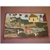 Image 1 : 20TH CENT. FOLKY HOOKED RUG W/ BLACK CH