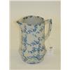 Image 1 : 8 3/4 BLUE SPONGEWARE PITCHER - SMALL 