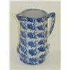 Image 1 : 8 3/4 BLUE SPONGEWARE PITCHER - GREAT 