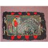 Image 1 : 20TH CENT. FOLKY HOOKED RUG W/ ROOSTER 