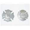 Image 1 : (2) FIRE BREAST BADGES: (1) TROY F.D. #