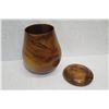 Image 5 : Tall Lidded Curly Koa Wood Bowl, Artist Robert W. Butts, Approx. 12" Dia, 14" Tall