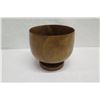Image 2 : Footed Wooden Bowl, Artist Kamani, Approx. 9.5" Dia, 9" Tall
