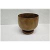 Image 3 : Footed Wooden Bowl, Artist Kamani, Approx. 9.5" Dia, 9" Tall