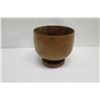 Image 4 : Footed Wooden Bowl, Artist Kamani, Approx. 9.5" Dia, 9" Tall