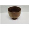 Image 6 : Footed Wooden Bowl, Artist Kamani, Approx. 9.5" Dia, 9" Tall