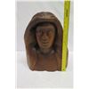 Image 10 : Carved Solid Wood Form of Woman, Artist T. Pico #96, Approx. 13" Wide, 17" Tall