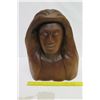 Image 11 : Carved Solid Wood Form of Woman, Artist T. Pico #96, Approx. 13" Wide, 17" Tall
